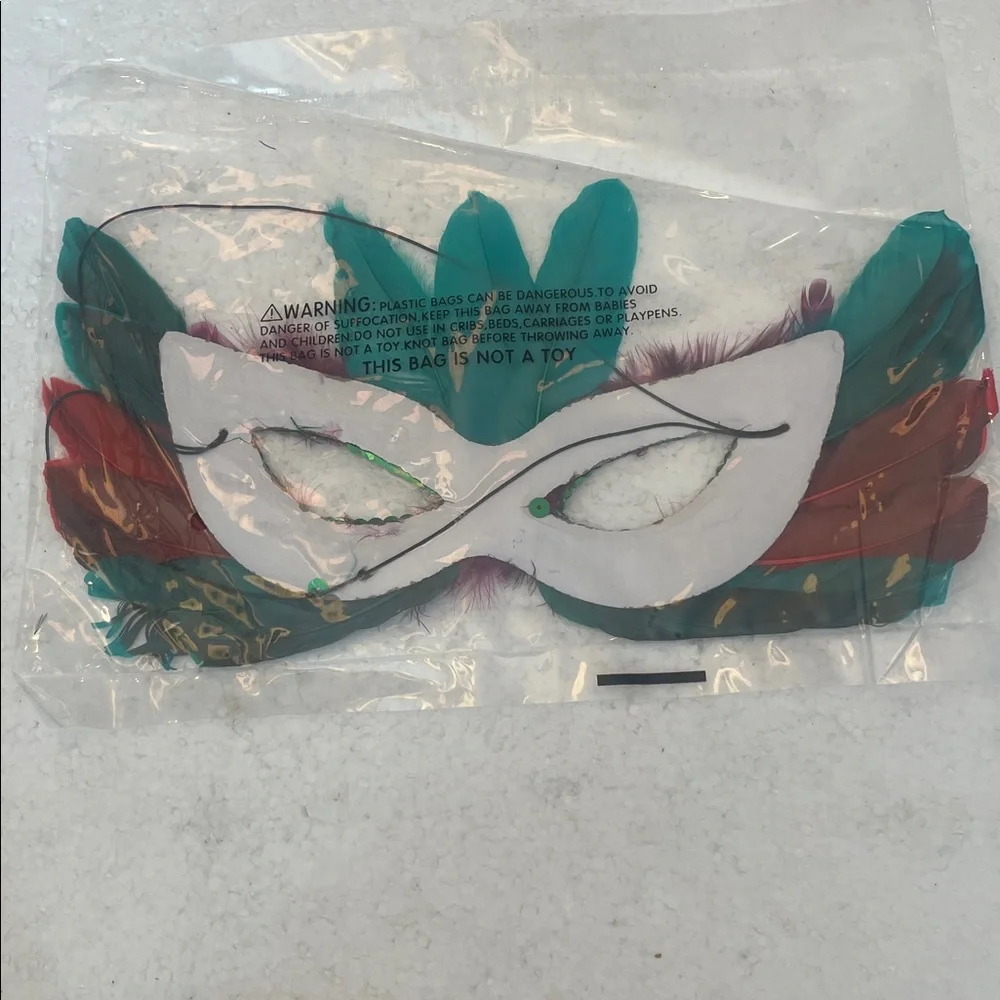 Red Feather sequins Masquerade Mask Halloween cosplay theater costume party new